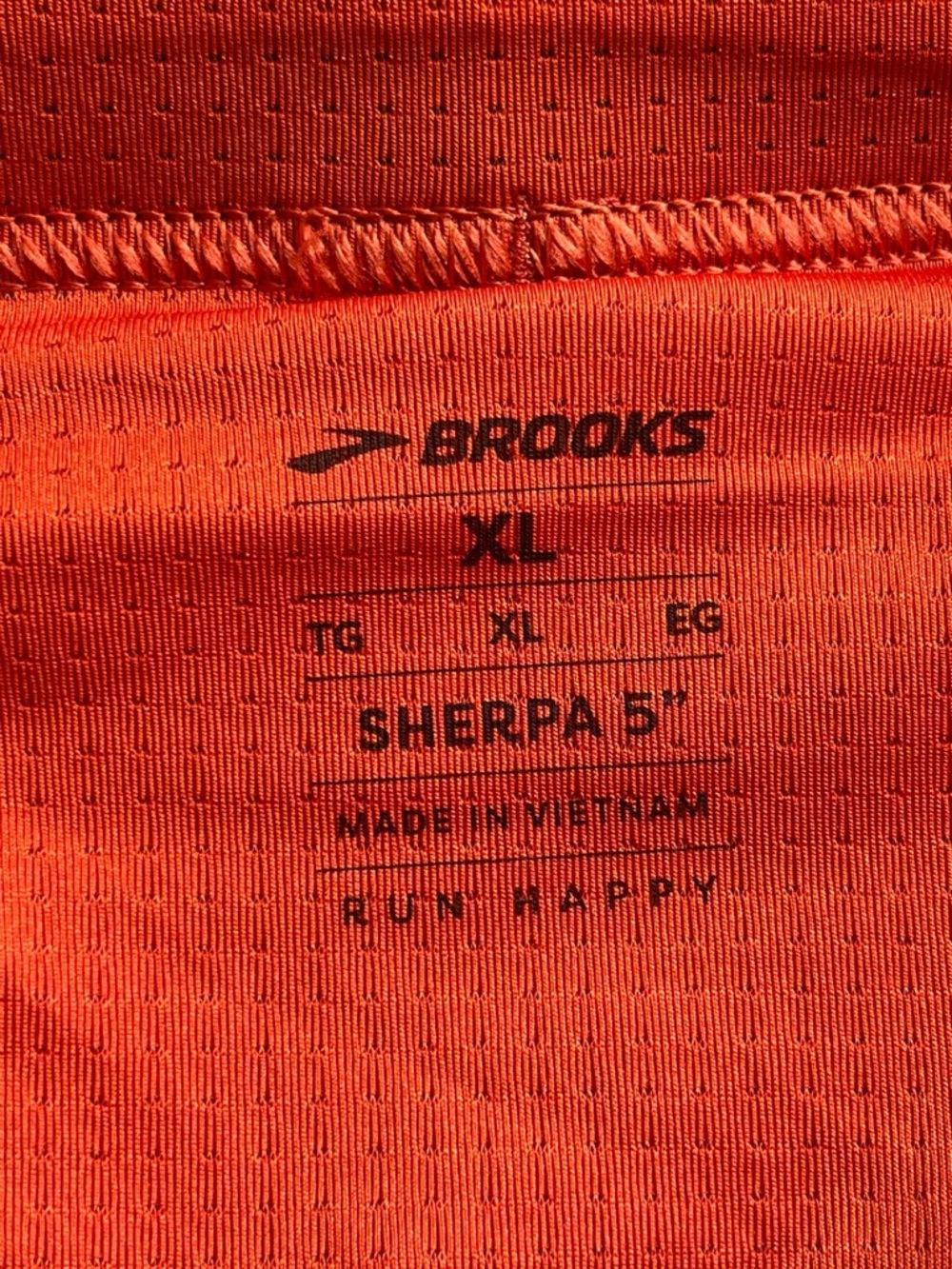 Brooks Sherpa 5" Running Shorts Orange Athletic Workout Colorful Mens Size XL - Picture 4 of 7